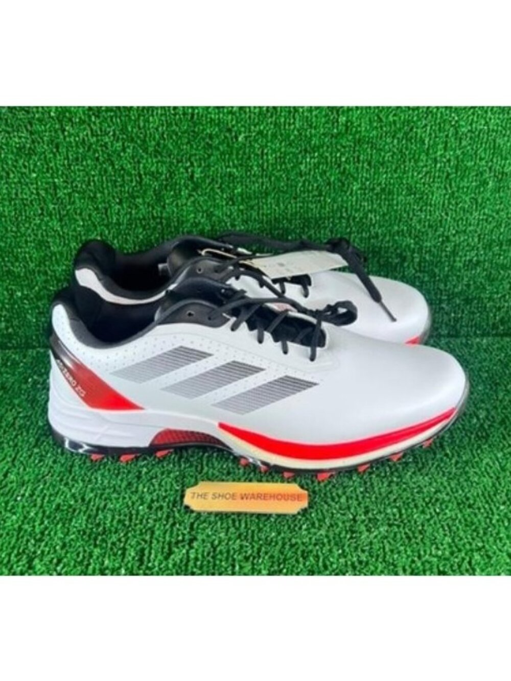 Men's Adidas Adizero ZG Spikeless Golf Shoes White/Red/Black IE3530 Size 9.5